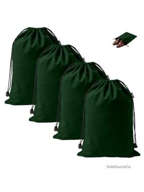 4 Pack Velvet Shoe Bags Drawstring Travel Packing Pouch